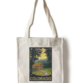 Tote Bag - Colorado Cabin Scene