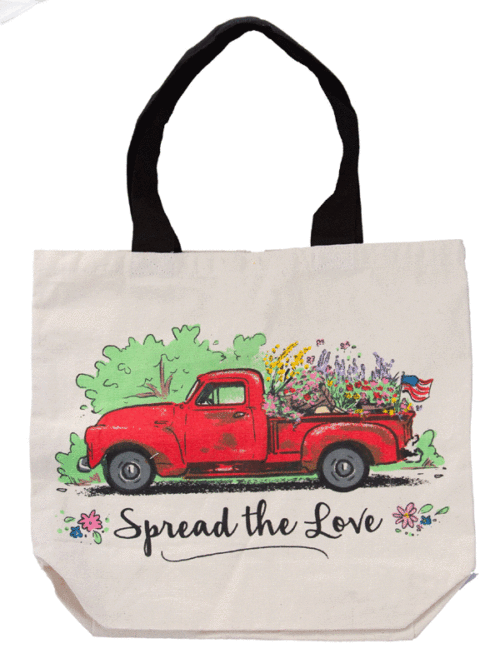 Spread the love tote bag