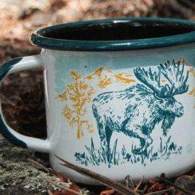 Moose enamel mug