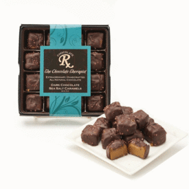 Dark sea salt caramels