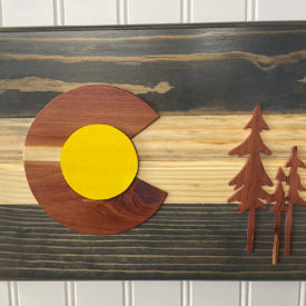 Colorado Flag Hanging art red accents